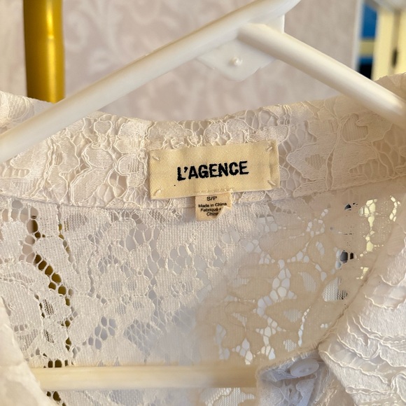 L'AGENCE Ivory Lace Blouse - Picture 3 of 9